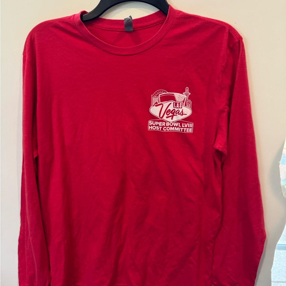 Las Vegas Super Bowl 58 Host Committee Red lunar new year Long Sleeve Tee medium